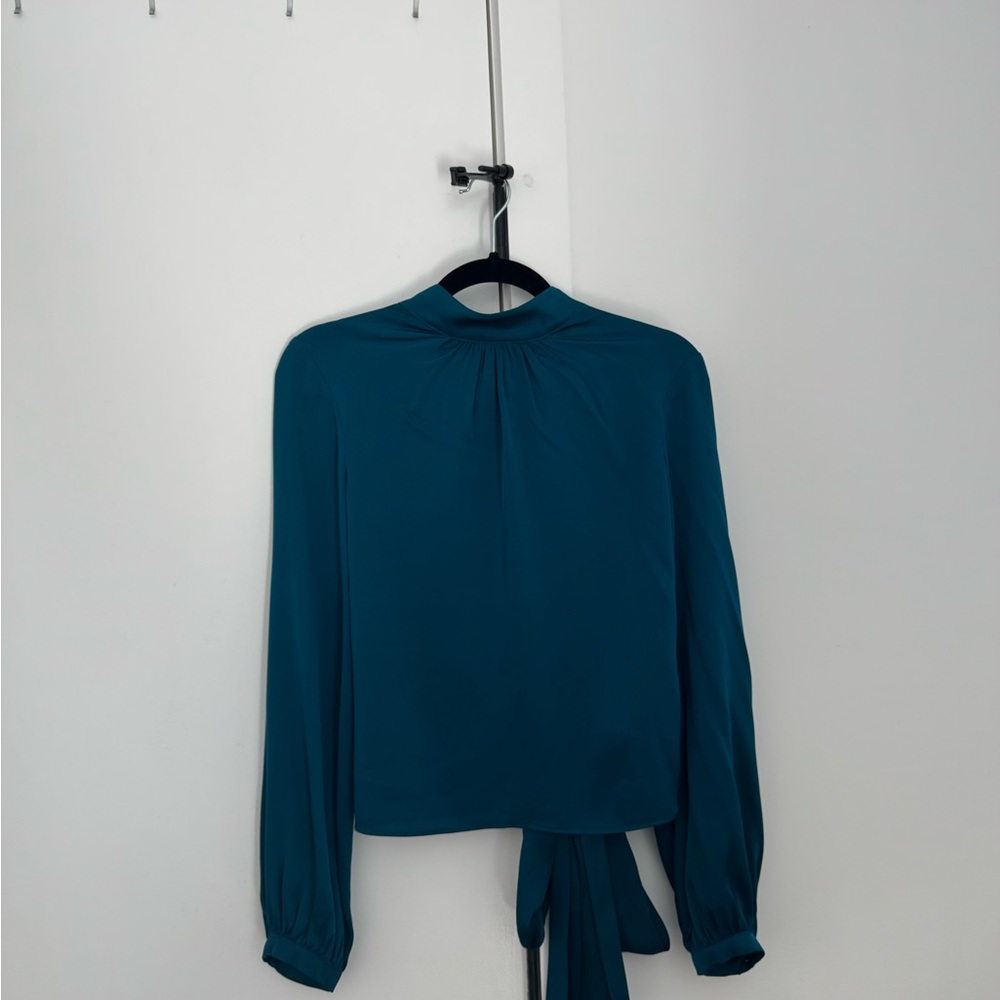 Teal Satin Top
